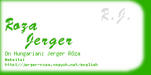 roza jerger business card